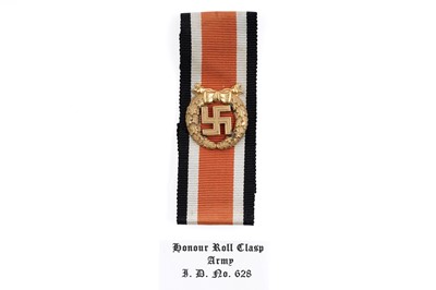 Lot 780 - Rare Second World War German Army or Waffen-SS Honour Roll Clasp
