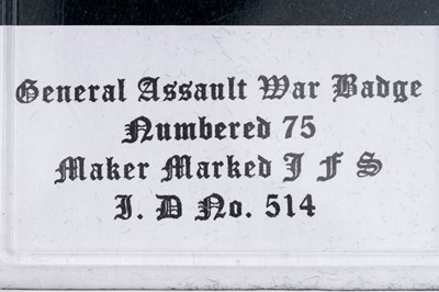 Lot 797 - A rare German Second World War General Assault War Badge