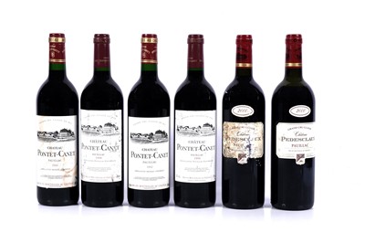 Lot 1022 - Six bottles of Grand Cru Classe Pauillac