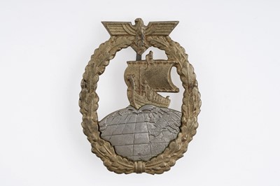 Lot 813 - A German Second World War Kriegsmarine Auxiliary Cruiser War badge