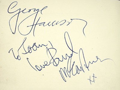Lot 214 - The Beatles and other signatures