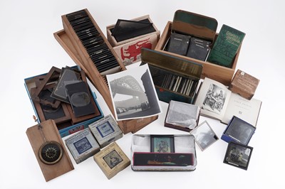 Lot 640 - A collection of glass slides, stereo slides and magic lantern slides