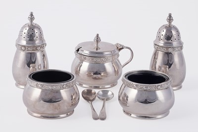 Lot 280 - An Elizabeth II silver cruet set