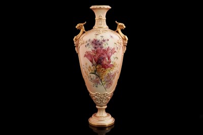 Lot 379 - A Royal Worcester blush ivory vase