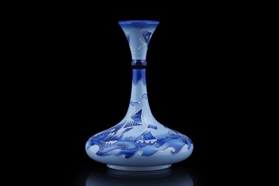 Lot 354 - A Moorcroft ‘Florian Yacht’ pattern centenary vase