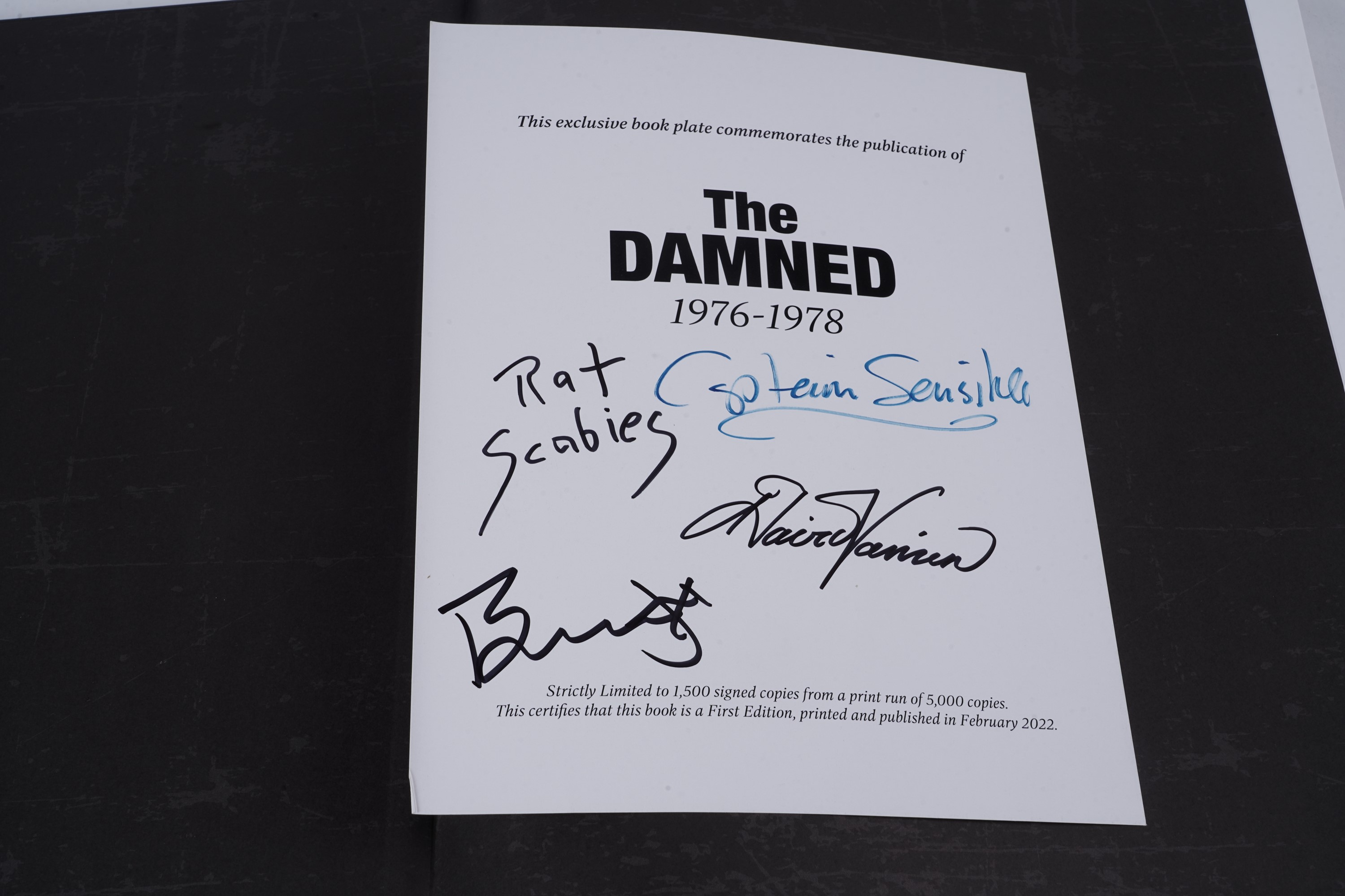 Lot 480 - The Damned 1976-1978, fully signed edition;