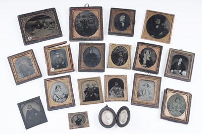 Lot 706 - A group of 19th Century photographs, including a locket