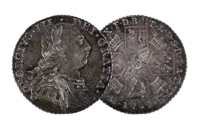 Lot 322 - George III shilling, 1787