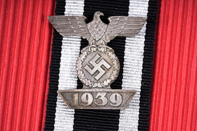 Lot 1025 - A German Second World War bar to the Iron Cross 2nd Class 1939