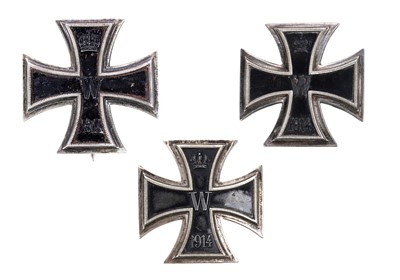 Lot 339 - Three German First World War Iron Cross 1st Class 1914 medals
