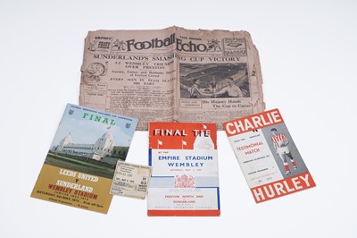 Lot 510 - A 1937 F.A. Cup Final Sunderland v Preston North End programme; and other items