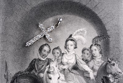 Lot 941 - A diamond crucifix pendant