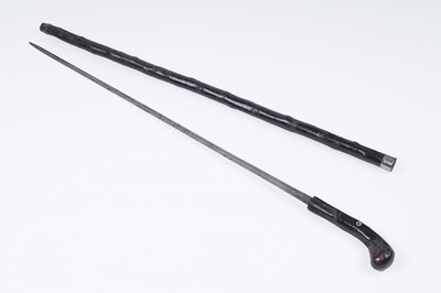 Lot 542 - An early 20th Century hazelwood swordstick