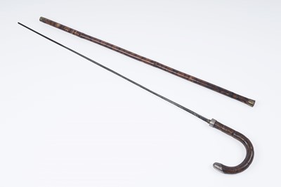 Lot 544 - An Edwardian cane swordstick
