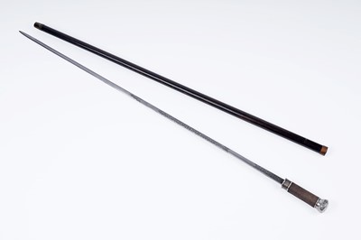 Lot 550 - A Malacca swordstick with shagreen grip