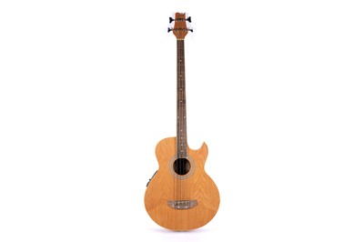 Lot 130 - An artisan electro-acoustic bass