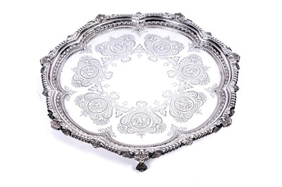 Lot 150 - A Victorian silver salver