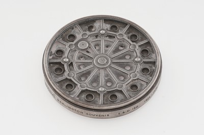 Lot 690 - Railway interest: an Elizabeth II limited edition silver model casting of a locomotive wheel