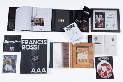 Lot 496 - Status Quo interest signed books and other ephemera