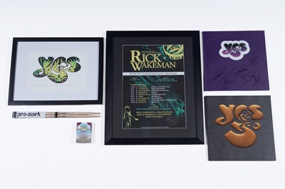 Lot 497 - Signed Rick Wakeman and Yes ephemera