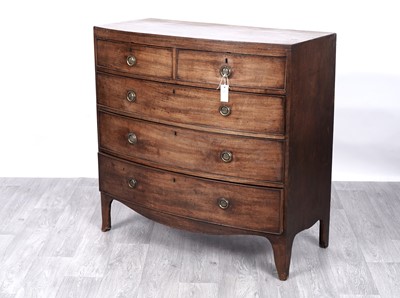 Lot 7 - A George III mahogany bowfront chest of drawers
