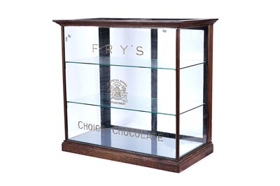 Lot 743 - An Edwardian ‘Frys Chocolate’ mahogany shop display cabinet