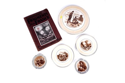 Lot 572 - Bruce Bairnsfather: five Grimwades plates; and a copy of 'Fragments from France'