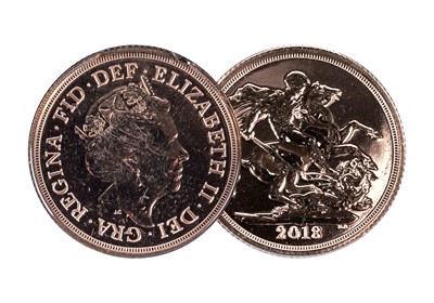 Lot 276 - Queen Elizabeth gold sovereign, 2018