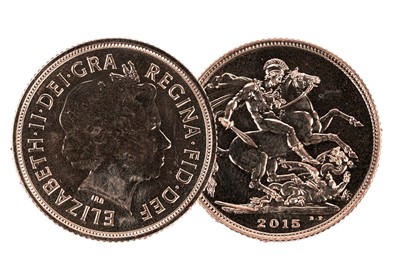 Lot 277 - Queen Elizabeth gold sovereign, 2015
