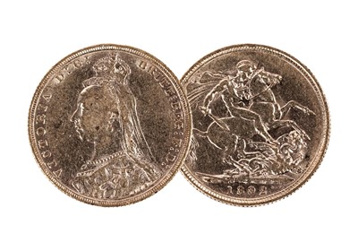 Lot 279 - Queen Victoria gold sovereign, 1892