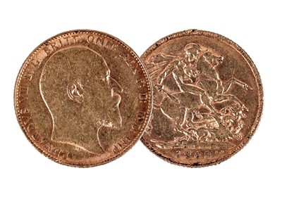Lot 281 - Edward VII gold sovereign, 1908