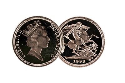 Lot 258 - Queen Elizabeth II gold proof half-sovereign, 1993