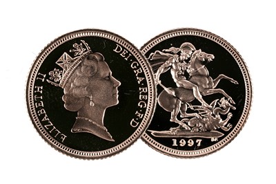 Lot 260 - Queen Elizabeth II gold proof half-sovereign, 1997