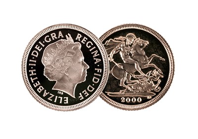 Lot 262 - Queen Elizabeth II gold proof half-sovereign, 2000