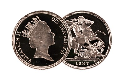 Lot 265 - Queen Elizabeth II gold proof sovereign, 1987