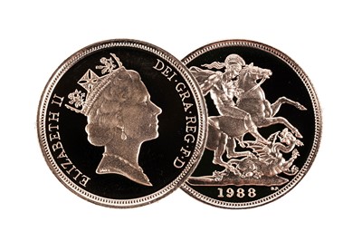 Lot 266 - Queen Elizabeth II gold proof sovereign, 1988