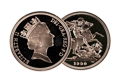 Lot 269 - Queen Elizabeth II gold proof sovereign, 1990