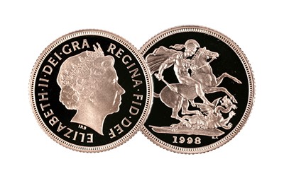 Lot 272 - Queen Elizabeth II gold proof sovereign, 1998