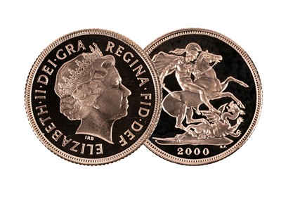 Lot 273 - Queen Elizabeth II gold proof sovereign, 2000