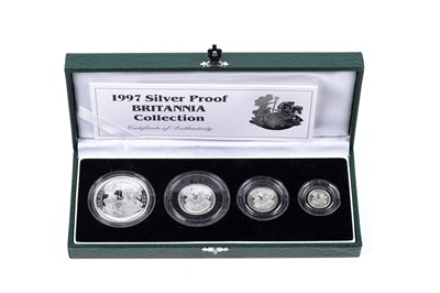 Lot 332 - Queen Elizabeth II Silver Proof Britannia Collection four coin set, 1997