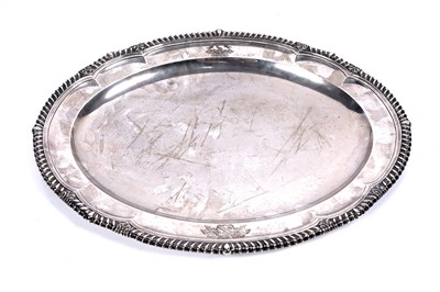 Lot 446 - Paul Storr: a George III large silver meat dish