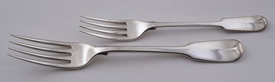 Lot 448 - Paul Storr: a George III/IV collected of fiddle pattern flatware