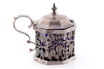 Lot 455 - A Victorian silver pierced mustard pot