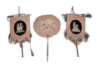 Lot 669 - 19th Century ladies' face screens