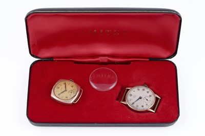 Lot 265 - A 9ct gold cased Smiths wristwatch; and a 9ct gold cased Rolls wristwatch