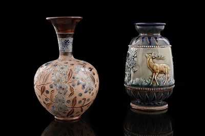 Lot 380 - Two Doulton stoneware vases