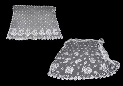 Lot 700 - Pat Earnshaw Collection: two 19th Century Honiton lace bonnet veils