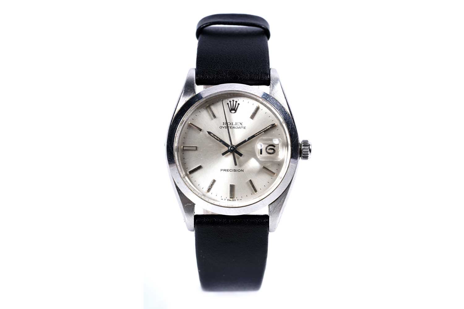 Lot 755 - Rolex Oysterdate Precision: a stainless steel cased manual wind wristwatch