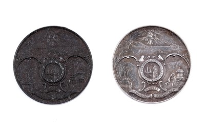 Lot 850 - Two Anti-German propaganda medallions to Commemorate the Bombardment of Scarborough