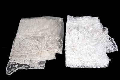 Lot 676 - Two 19th Century lace veils